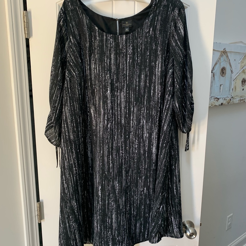 Black and white lined dress